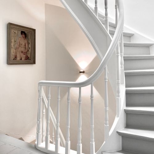 WOHN-T-RAUM Bettina Daub | Referenz-Projekt | Hamburg Ottensen | Interior Design | Renovierung & Umbaumaßnahmen | Lotsenhaus in Neumühlen | Treppenhaus Holztreppe