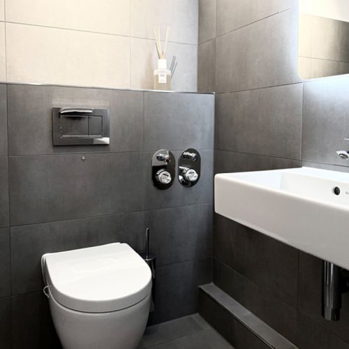 WOHN-T-RAUM Bettina Daub | Referenz-Projekt | Hamburg-Niendorf | Interior Design | Frauenarztpraxis Sanierung & Modernisierung | WC