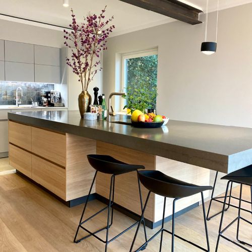 WOHN-T-RAUM Bettina Daub | Referenz-Projekt | Hamburg Blankenese | Interior Design | Renovierung & Umbaumaßnahmen | Villa am Süllberg | Küchenblock