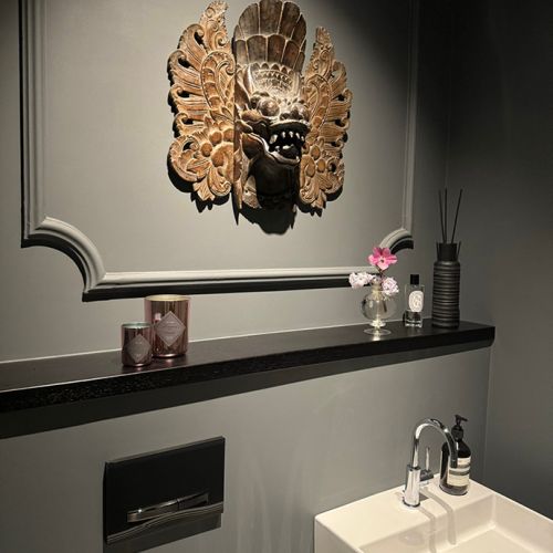 WOHN-T-RAUM Bettina Daub | Referenz-Projekt | Hamburg-Lokstedt | Interior Design | Altbauvilla Sanierung & Umbaumaßnahmen | Gäste-WC