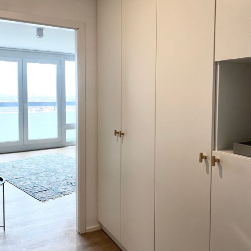 WOHN-T-RAUM Bettina Daub | Referenz-Projekt | Hamburg Eimsbüttel | Interior Design | Sanierung & Umbaumaßnahmen | Möbliertes 1-Zimmer-Appartement | Einbauschrank