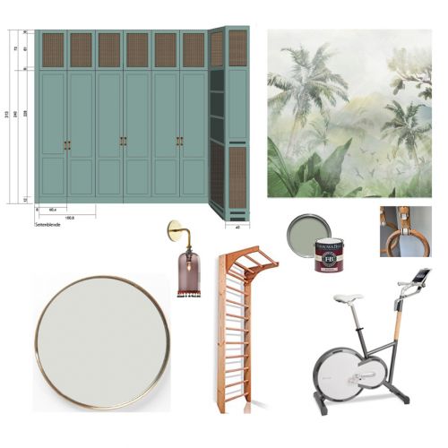 WOHN-T-RAUM Bettina Daub | Referenz-Projekt | Hamburg Harvestehude  | Interior Design | Neues Raumkonzept | Homegym in Isestraße | Moodboard Einrichtung