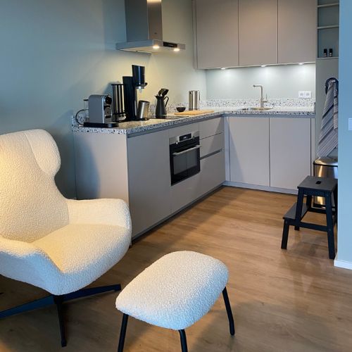 WOHN-T-RAUM Bettina Daub | Referenz-Projekt | Hamburg Eimsbüttel | Interior Design | Sanierung & Umbaumaßnahmen | Möbliertes 1-Zimmer-Appartement | Sessel